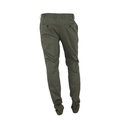 Made in Italy Green Cotton Men's Trouser