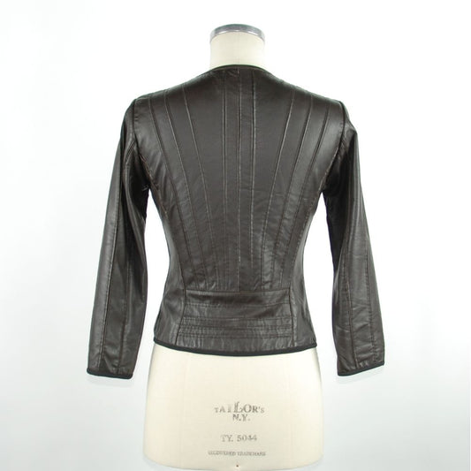 Emilio Romanelli Black Leather Women Jacket