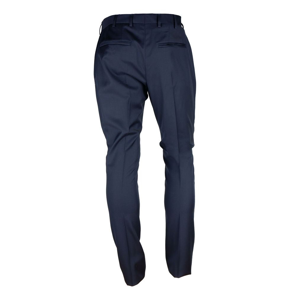 Made in Italy Blue Wool Men's Trouser