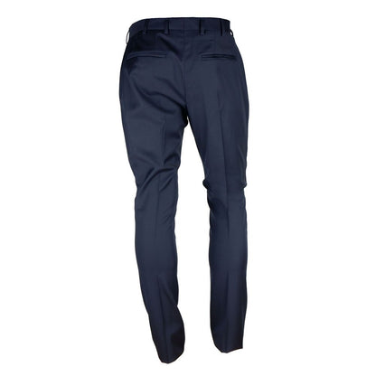 Made in Italy Blue Wool Men's Trouser
