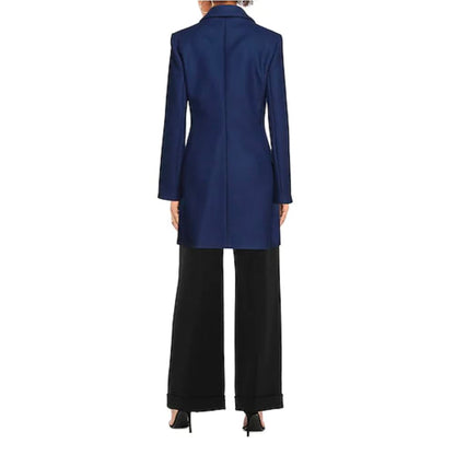 Love Moschino Blue Wool Women Coat