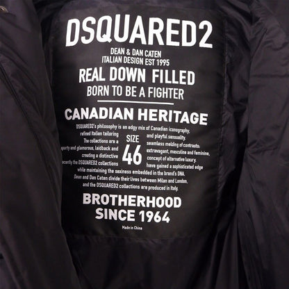 Dsquared² Black Nylon Men Down Jacket