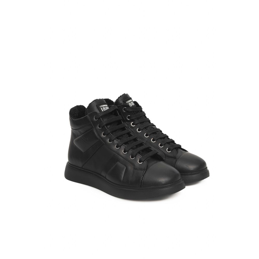 Cerruti 1881 Black Cowhide Women Sneaker