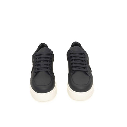 Cerruti 1881 Blue Cowhide Men Sneaker