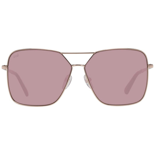 Web Rose Gold Metal Sunglasses