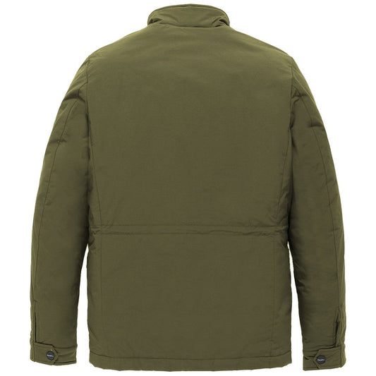 Refrigiwear Green Nylon Men Jacket With Four Pockets