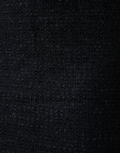 Dolce & Gabbana Black Virgin Wool Pencil Cut Midi Skirt