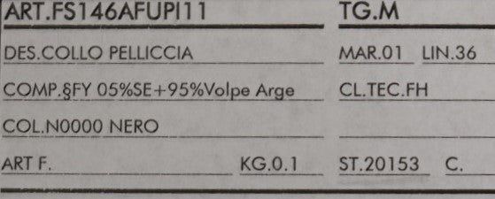 Dolce & Gabbana Black Silver Fox Fur Scarf