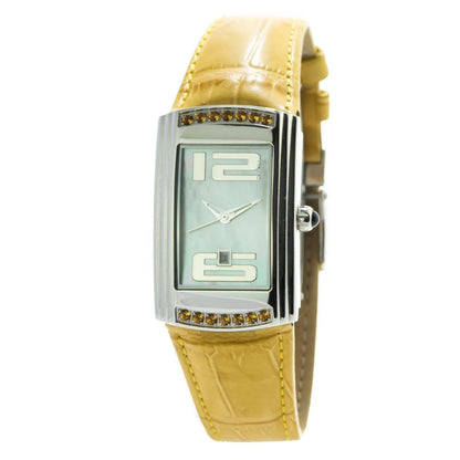 Chronotech Yellow Leather Dress Watch