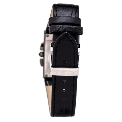 Chronotech Black Leather Dress Watch