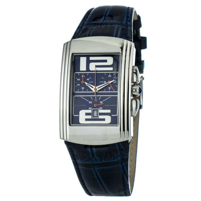 Chronotech Blue Leather Dress Watch