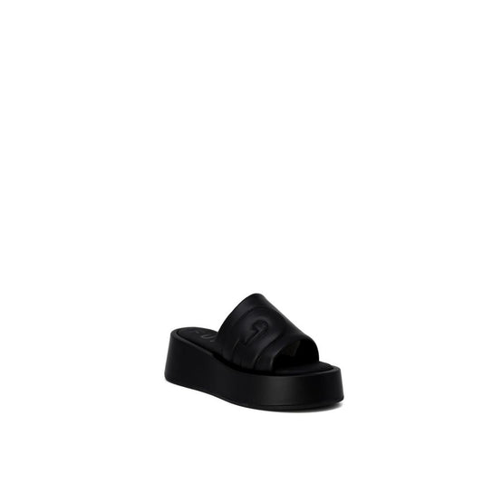 Furla Black Leather Slippers