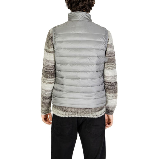Gianni Lupo Gray Polyamide Sleeveless Jacket