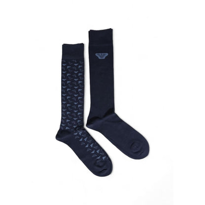 Emporio Armani Underwear Blue Cotton Socks