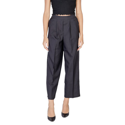 ICHI Black Polyester Pant