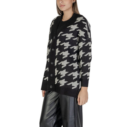 Vero Moda Black And White Marabou Cardigan