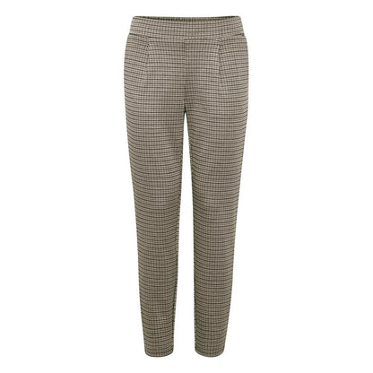 ICHI Beige Polyester Casual Pants