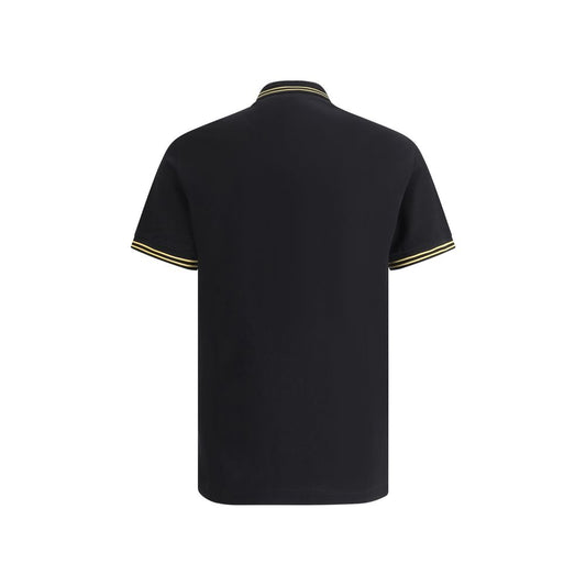Versace Black Cotton Polo Shirt