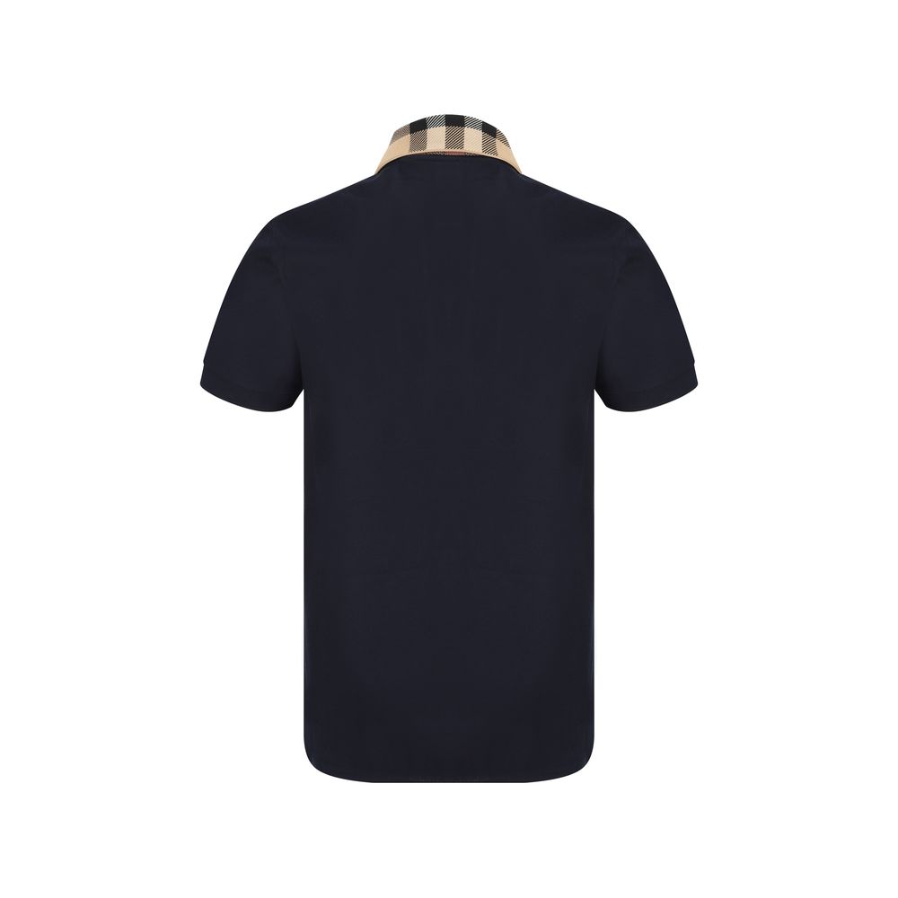 Burberry Blue Cotton Polo Shirt
