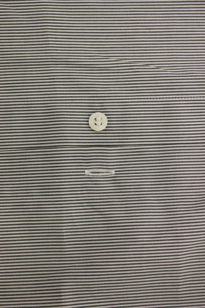 GF Ferre Gray Striped Cotton Casual Shirt