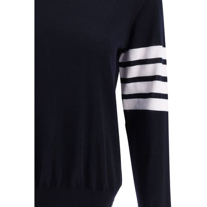 Thom Browne Blue Fleece Wool Sweatshirt
