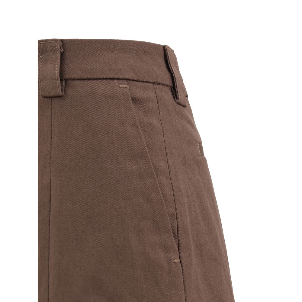 The Latest Brown Cotton Casual Pants