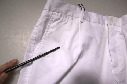 Dolce & Gabbana White Chinos Cotton Stretch Casual Shorts
