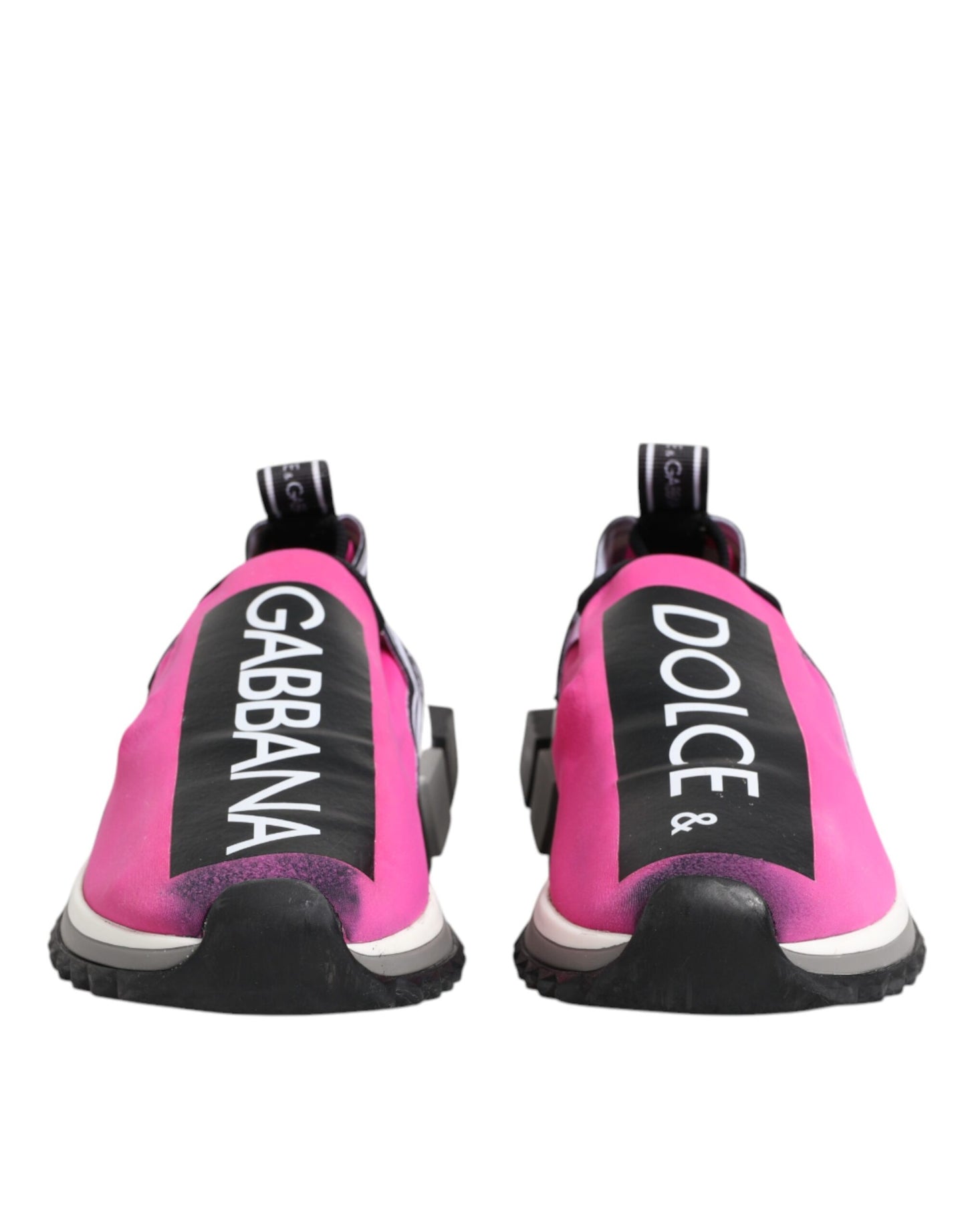 Dolce & Gabbana Fuchsia White Slip On Sorrento Sneakers Shoes