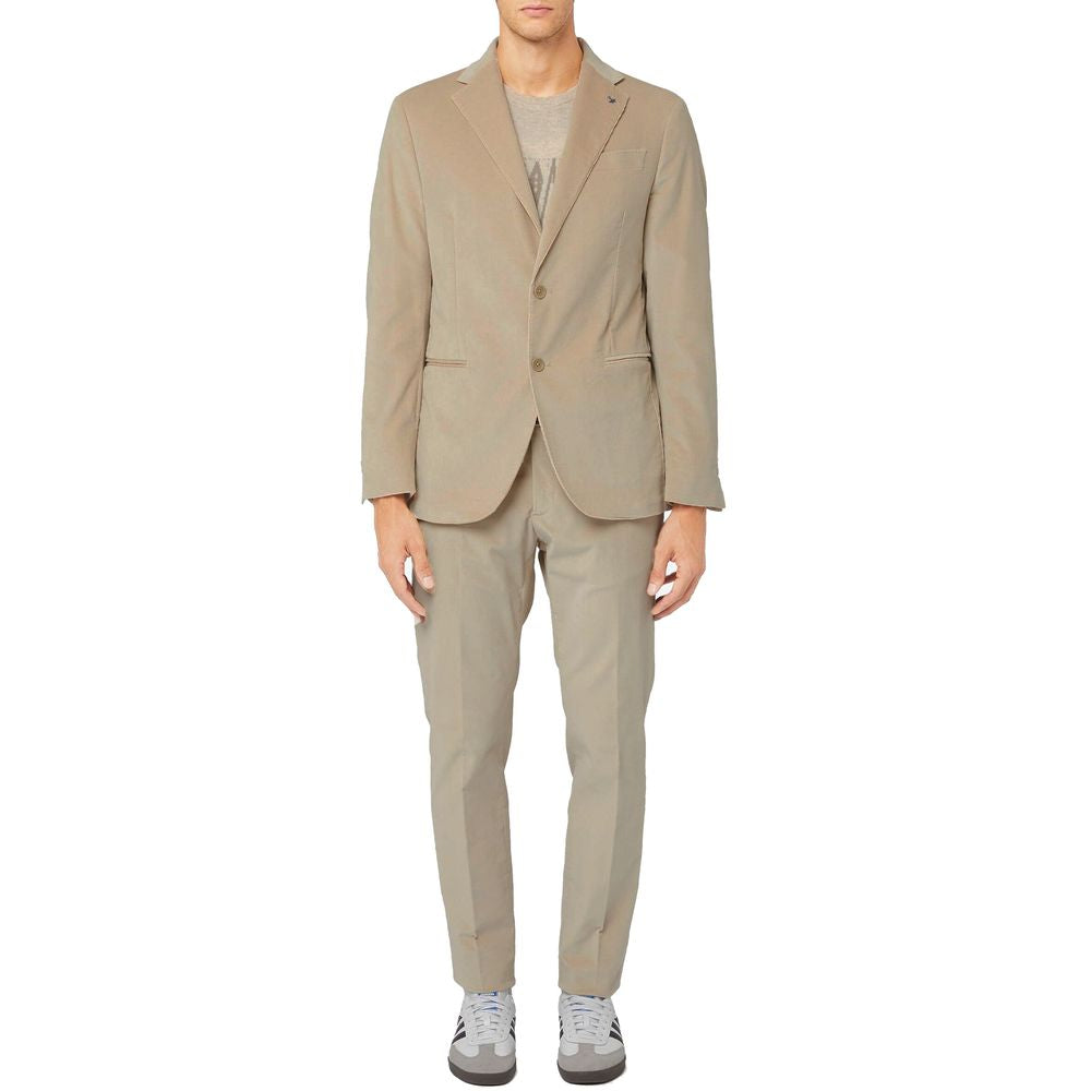 AT.P.CO Beige Cotton Men Suit
