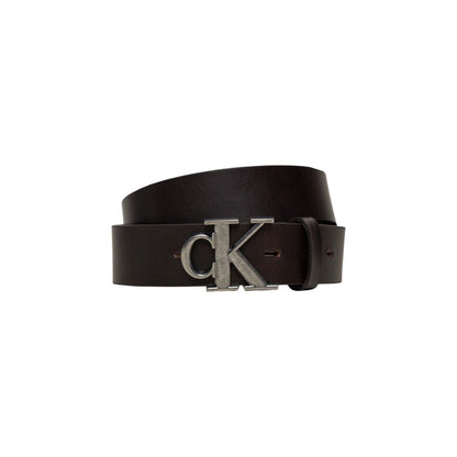 Calvin Klein Jeans Brown Leather Regular Belt