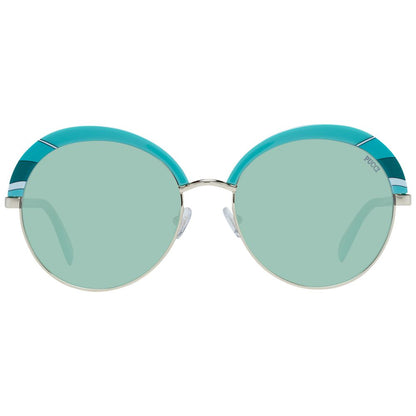 Emilio Pucci Turquoise Metal & Plastic Sunglasses