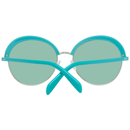 Emilio Pucci Turquoise Metal & Plastic Sunglasses