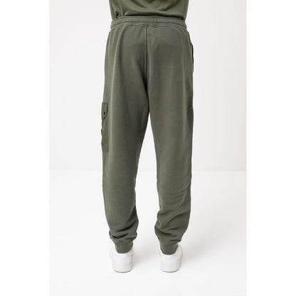 Stone Island Green Cotton Men's Tracksuit Pant