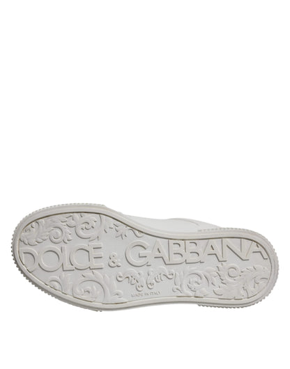 Dolce & Gabbana White Miami Leather Low Top Sneakers Shoes