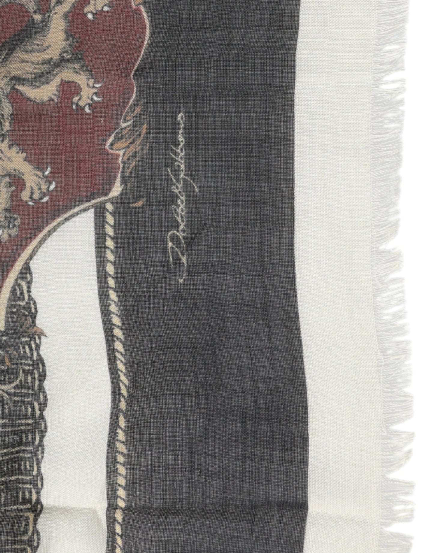 Dolce & Gabbana Multicolor Printed Cashmere Foulard Scarf