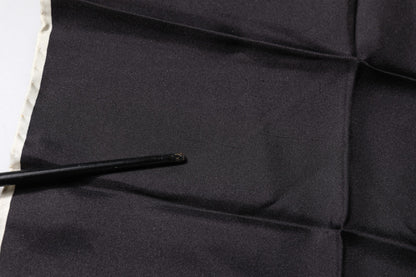 Dolce & Gabbana Black Crown Logo Square Handkerchief Scarf