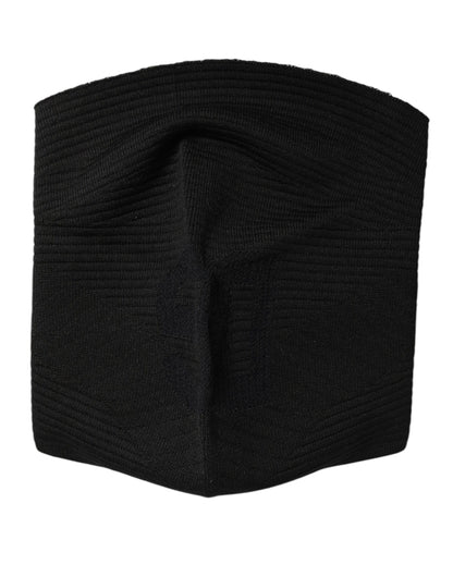 Dolce & Gabbana Black Nylon Knitted Ski Mask Balaclava