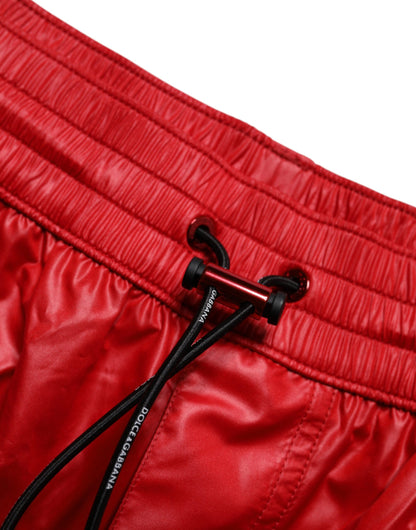 Dolce & Gabbana Red Polyester Beachwear Shorts 2Pc Swimwear