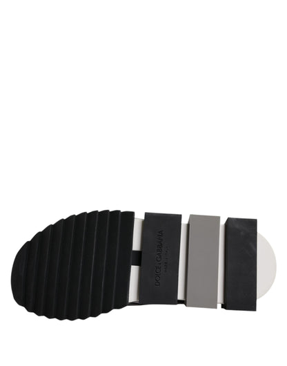 Dolce & Gabbana Black White Slip On Sorrento Sneakers Shoes