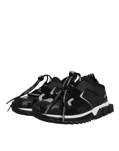 Dolce & Gabbana Black Mesh Sorrento Trekking Sneakers Shoes