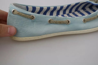 Pantofola D'Oro Minnesota Blue Stripe Flat Slip-On Shoes