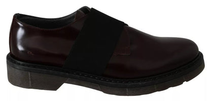 Dr. Martens Dark Brown Leather Elastic Strap Shoes
