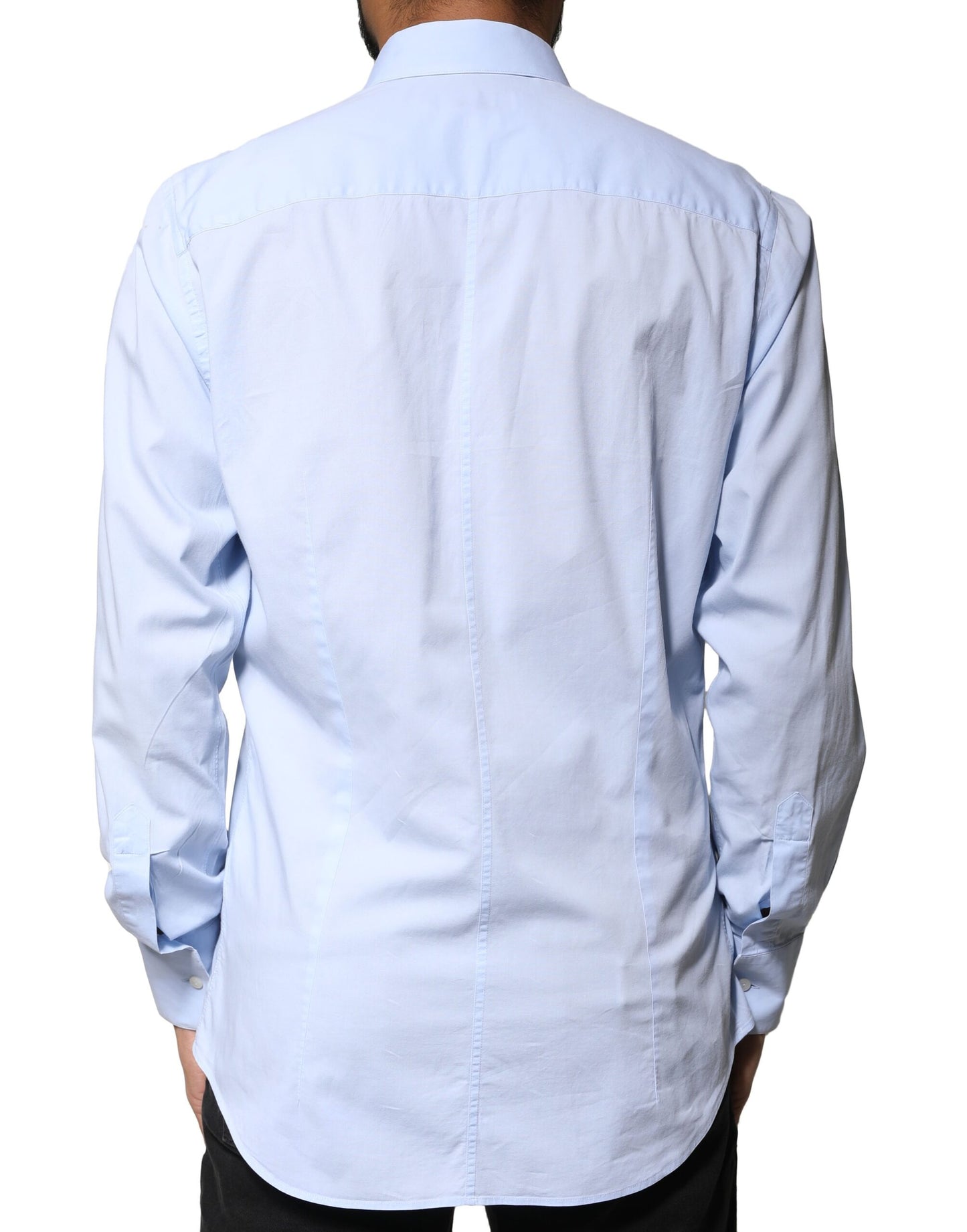 Dolce & Gabbana Light Blue Cotton MARTINI Formal Dress Shirt