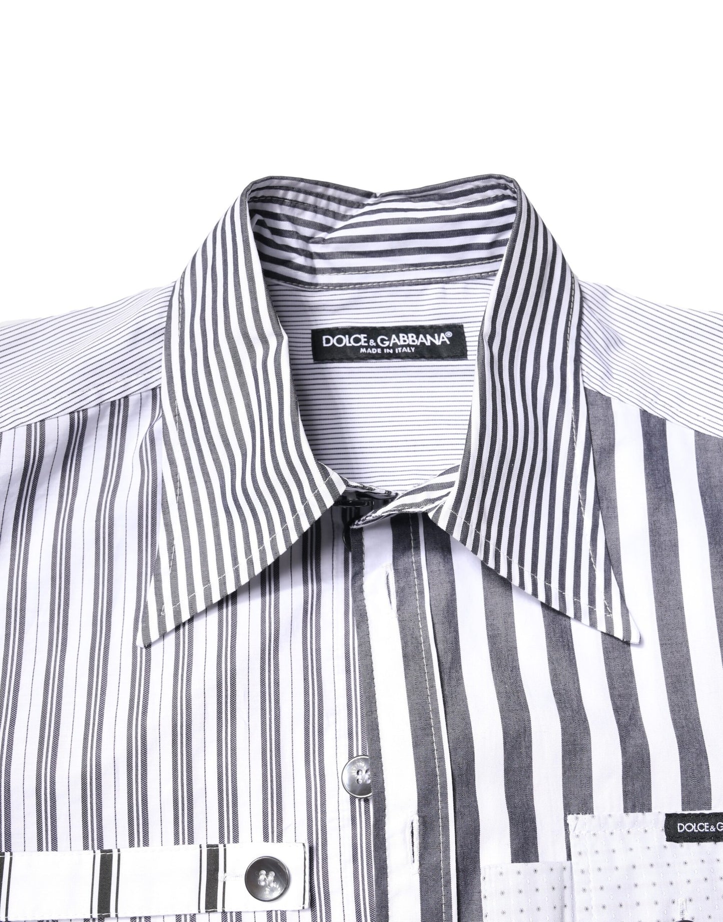 Dolce & Gabbana Multicolor Striped Button Down Casual Shirt