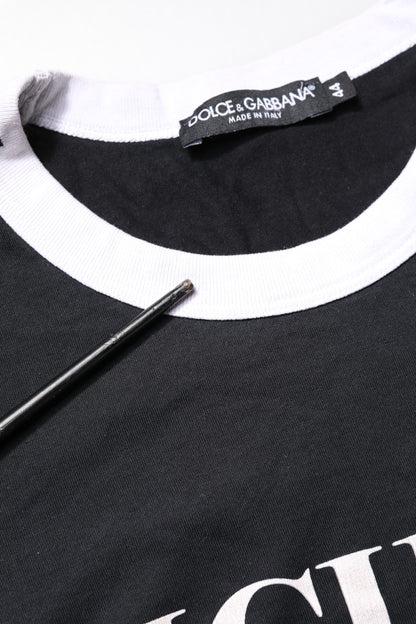 Dolce & Gabbana Black Sicilia Crew Neck Short Sleeve T-shirt