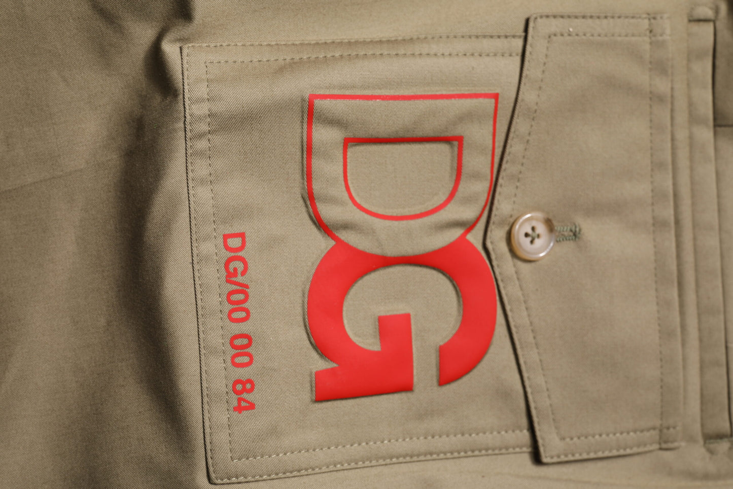 Dolce & Gabbana Dark Khaki Cotton Tapered Pants