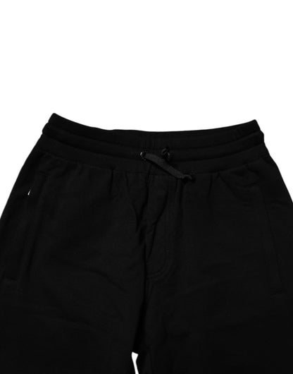 Dolce & Gabbana Black Cotton Jogger Sweatpants Pants