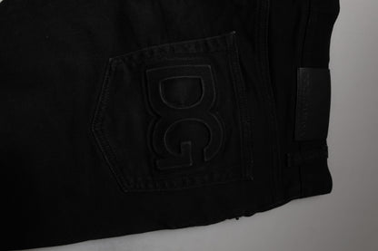 Dolce & Gabbana Black Cotton Stretch Skinny Men Denim Jeans