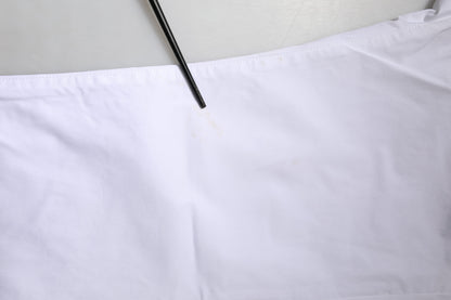 Dolce & Gabbana White Cotton Stretch Skinny Dress Formal Pants