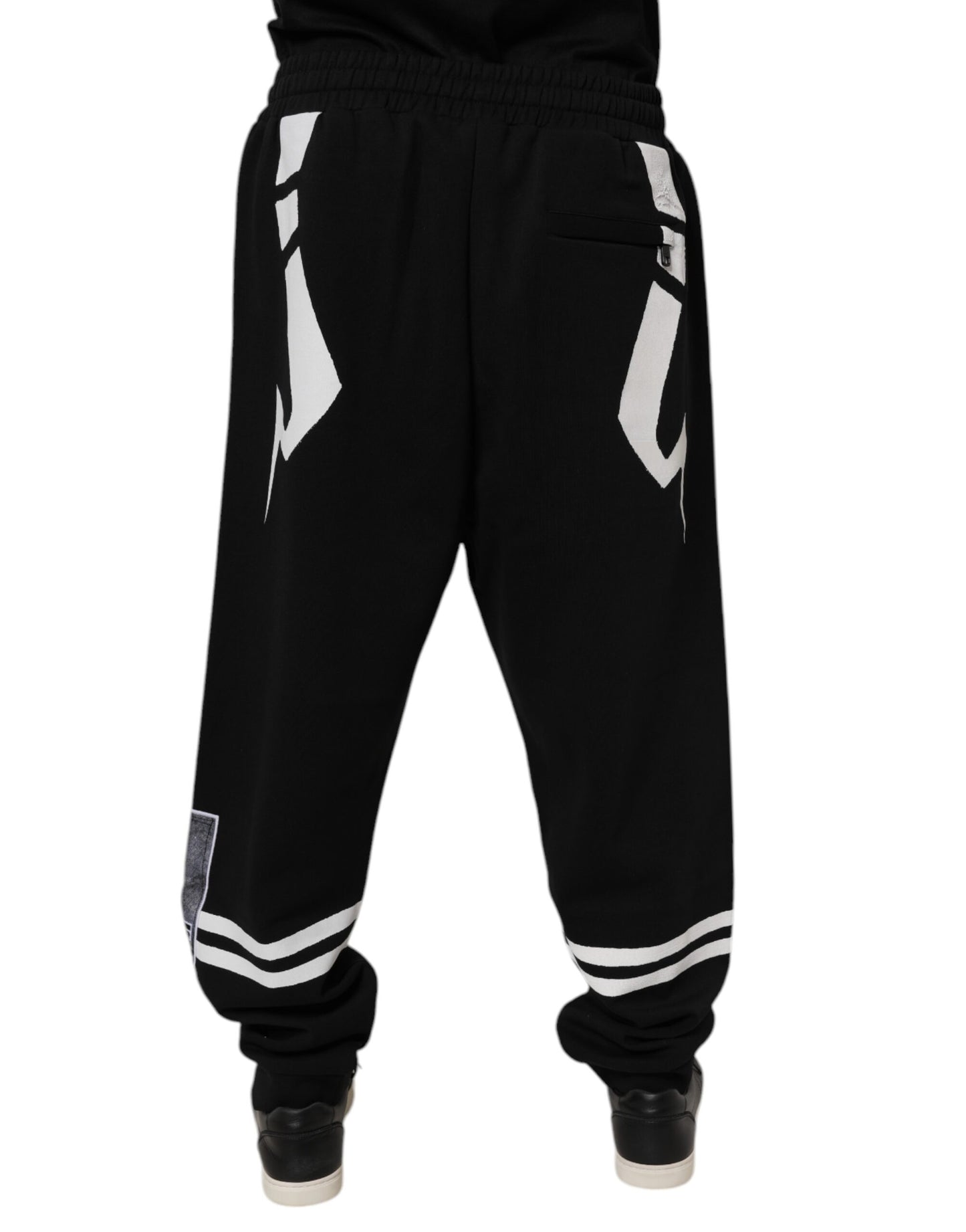 Dolce & Gabbana Black Logo Cotton Jogger Sweatpants Pants